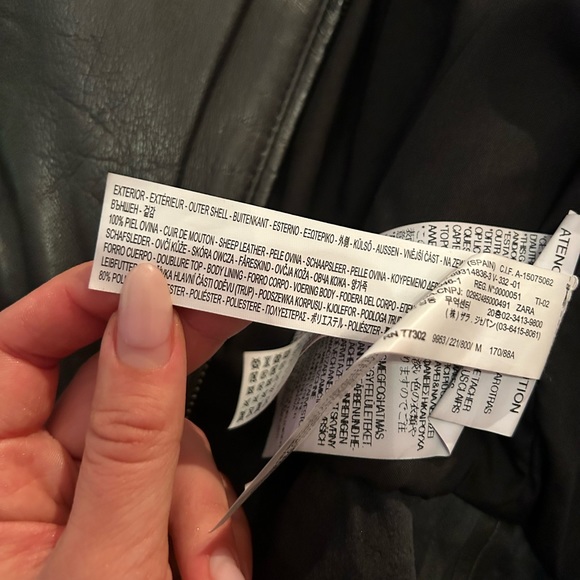 Zara Basic Leather jacket - Picture 3 of 3